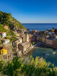 The port of Vernazza in the Cinque Terre in Italy